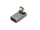 ROLINE Adapter, USB4 Gen 3x2, Aluminum, 90° wide, Type C, M/F, silver