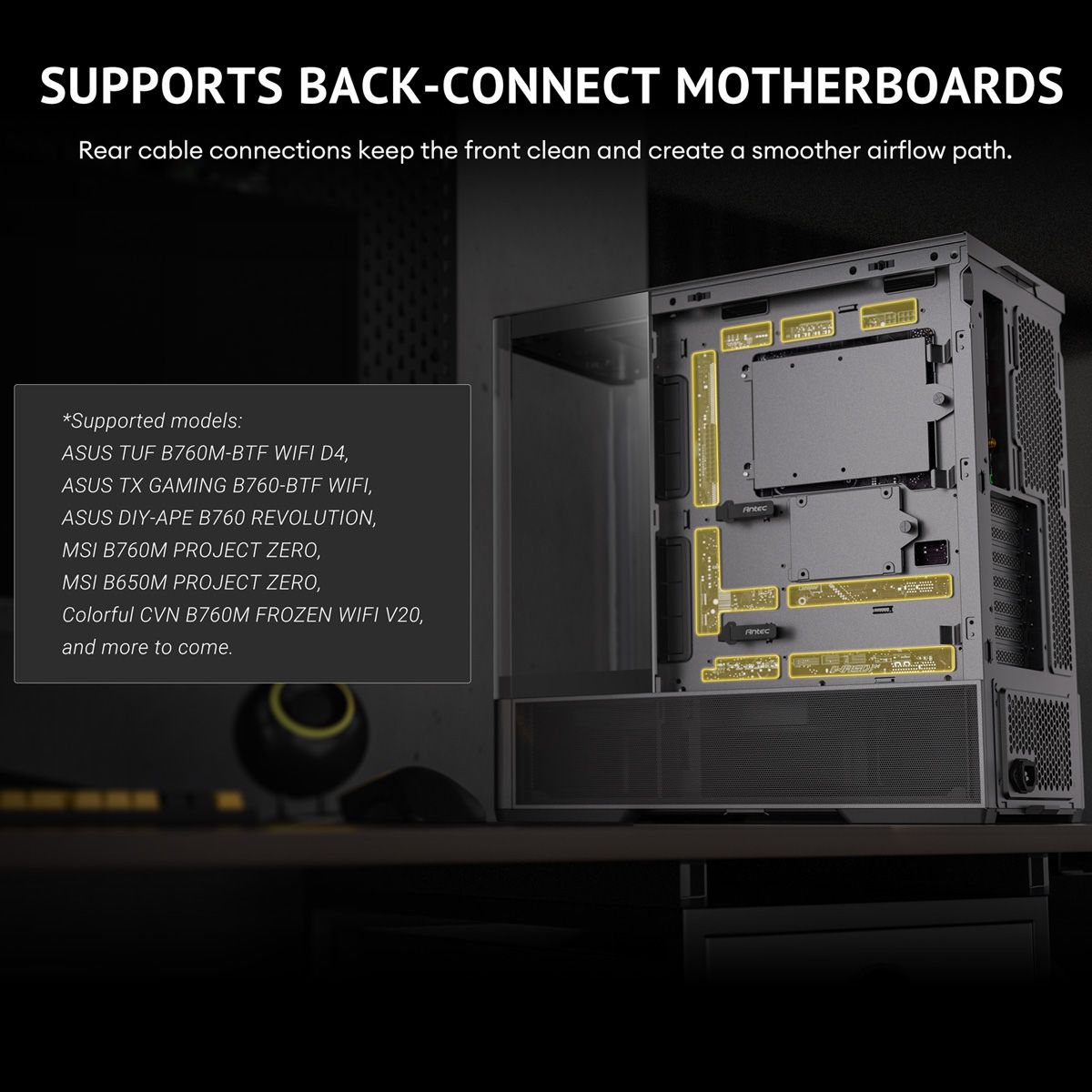 ANTEC Constellation C6 Curve Air PC Gehäuse ATX Midi Tower, schwarz