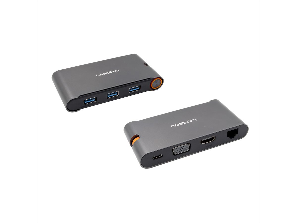 EXSYS EX-1220HM USB 3.2 Gen1 C-HUB 7 Ports für Notebook, Matebook und MacBook