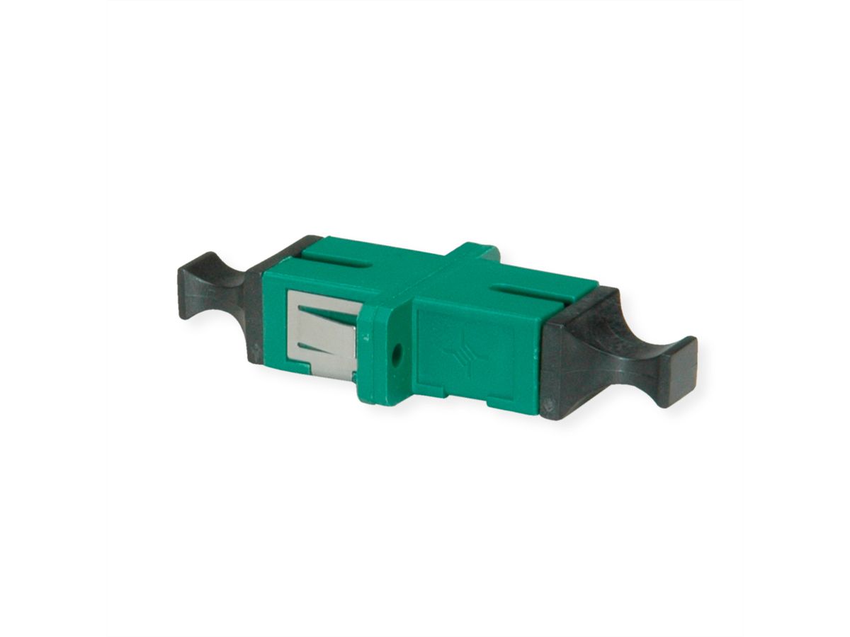 TELEGÄRTNER SC/APC koppeling, singlemode, Keramische huls, kunststof behuizing groen
