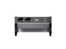 BACHMANN DESK2 ALU ZWART 2x Geaard stopcontact, USB, USB oplader 22W A&C 0,2m GST18