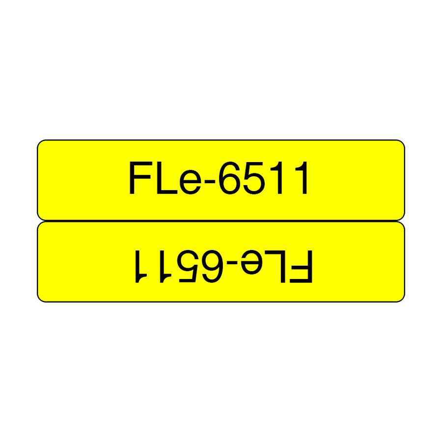 Brother FLE-6511 label-making tape Black on yellow