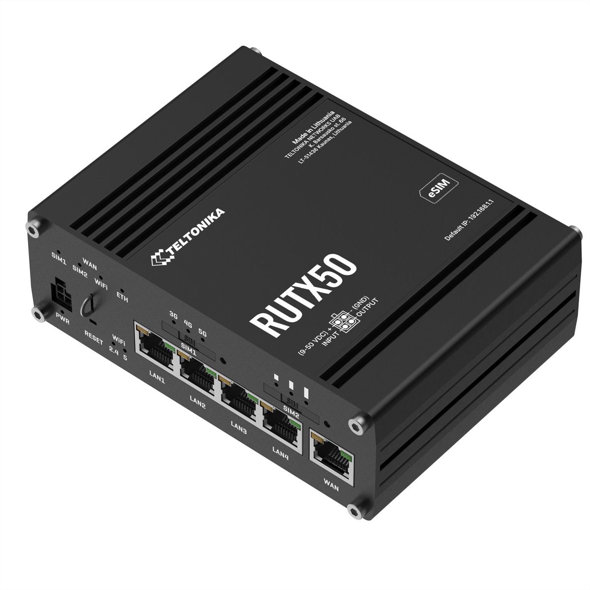 TELTONIKA RUTX50 5G/4G/LTE Industriële router eSIM Version