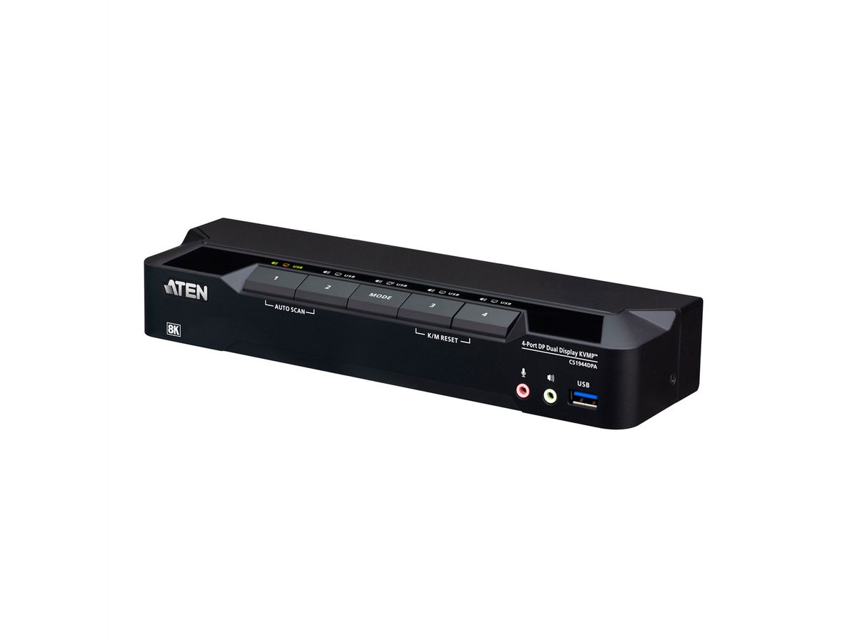 ATEN CS1944DPA 4-Port USB 3.0 8K DP KVM, DUAL View