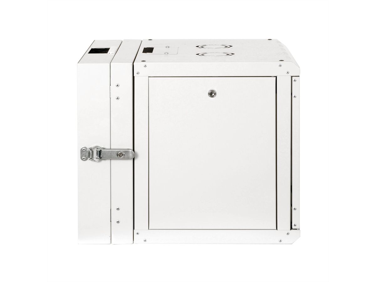 ROLINE 19-inch wandbehuizing Pro 9 U, 600x600 BxD tweedelig draaibaar grijs