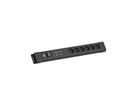 BACHMANN CONNECTUS 6xUTE, 1xGVS 1xSchalter 2,0m CEE7/7 Schwarz