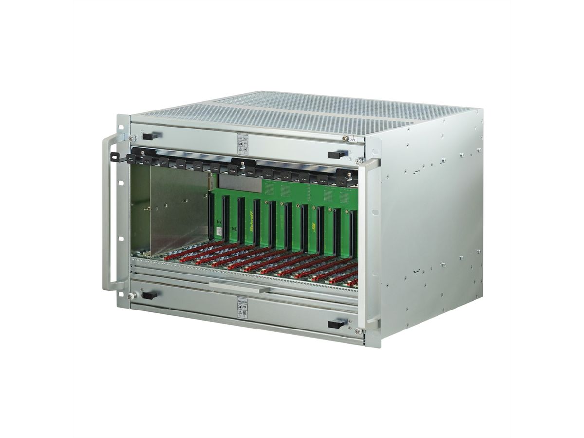 SCHROFF MTCA.4 Systeem voor 12 dubbele Full-Size AMC modules, CMS topologie, 7 HE, 84 PK,