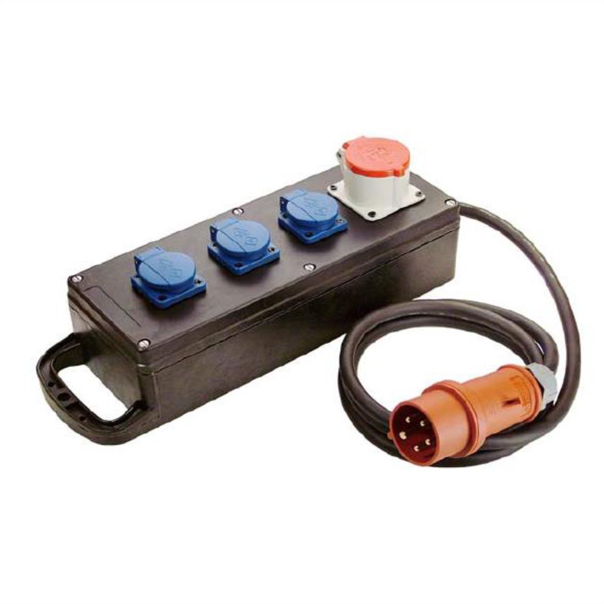 BACHMANN solid rubber distributor 16A 5P IP44, 1x16A 5p400V 3protective contact