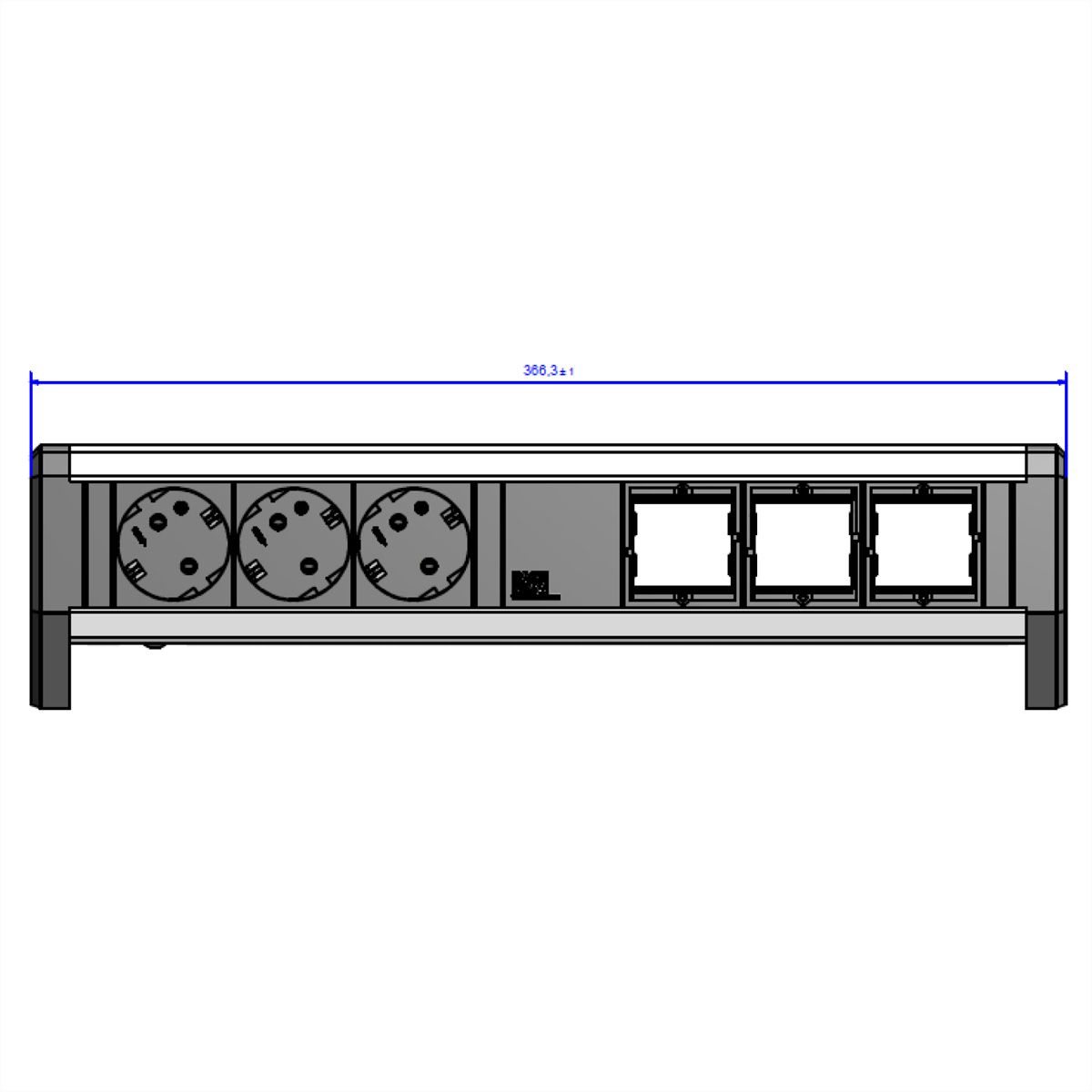 BACHMANN DESK 3x earthing contact 3x ABD