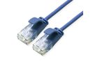 ROLINE GREEN UTP Data Center Patch Cord Cat.6A (Class EA), LSOH, Slim, blue, 0.3 m