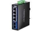 TRENDnet TI-G51SC 5-poorts Gigabit Switch Industriële DIN-rail met MM SC-poort