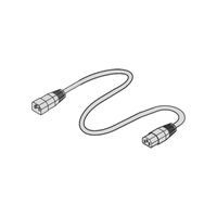 SCHROFF Netsnoer, IEC C14 naar C13, 1 m, zwart
