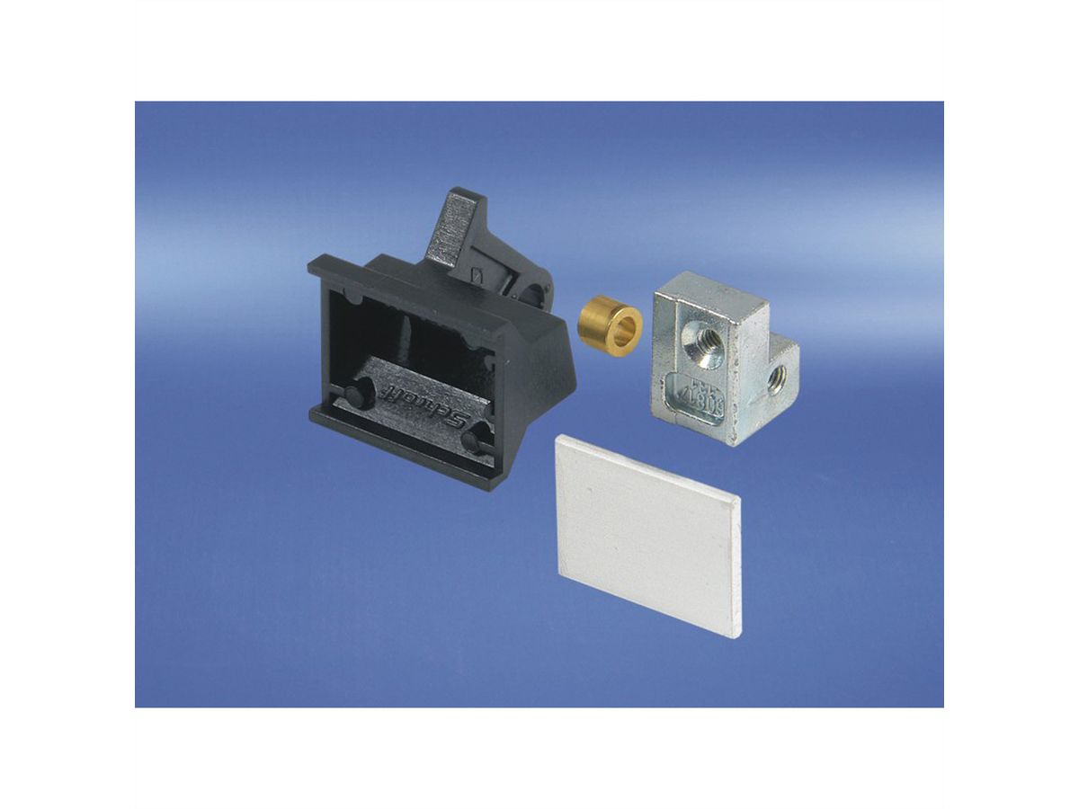 SCHROFF Handgreep trapeziumvorm, type 1, boven, zwart