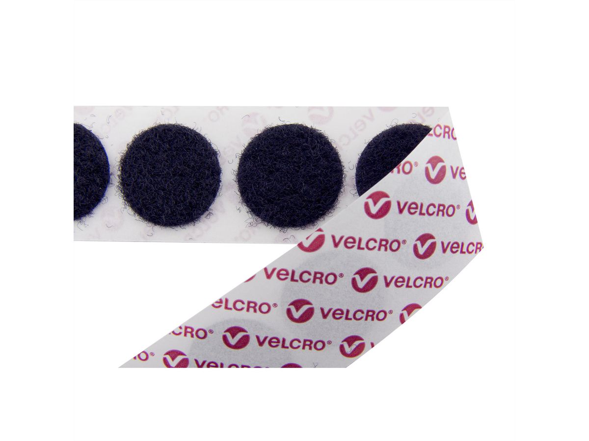 VELCRO® Klettpunkte Selbstklebend Nur Flausch, 19mm x 125 Weiß