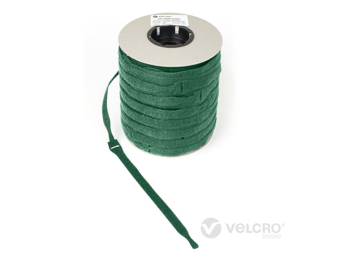 VELCRO® One Wrap® Bindband 13 mm x 200 mm, 750 stuks, groen