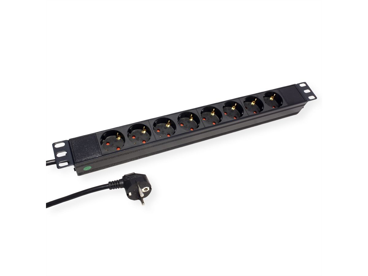 VALUE 19" PDU for Cabinets, 8x, 4000W, CEE 7/7 German Type Plug, 3 m