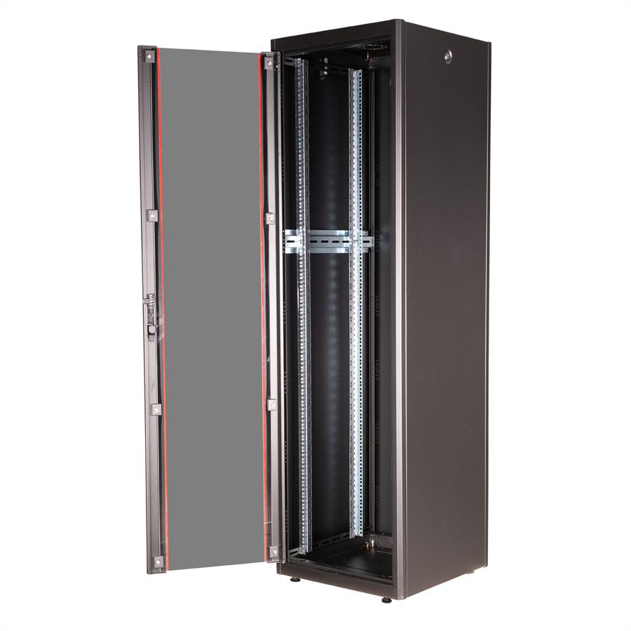 ROLINE 19-inch netwerkkast Basic 42 U, 600x600 BxD Glazen deur zwart