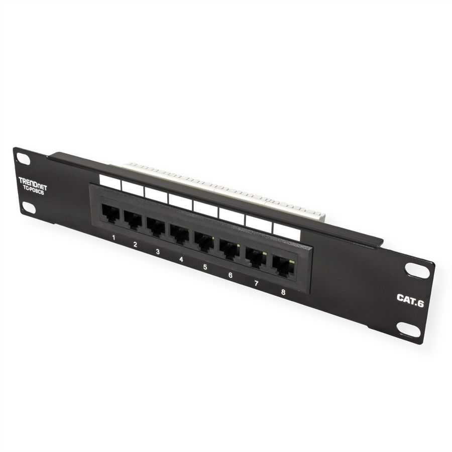 TRENDnet TC-P08C6 10" 8-Port Cat. 6 Unshielded Patch Panel
