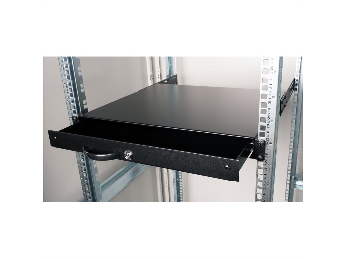 ROLINE 19-inch keyboard insert 1 U, 400 T lockable black