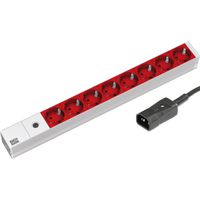 BACHMANN 19" stekkerdoos 8-voudig, 2300W, IEC320 C14 stekker