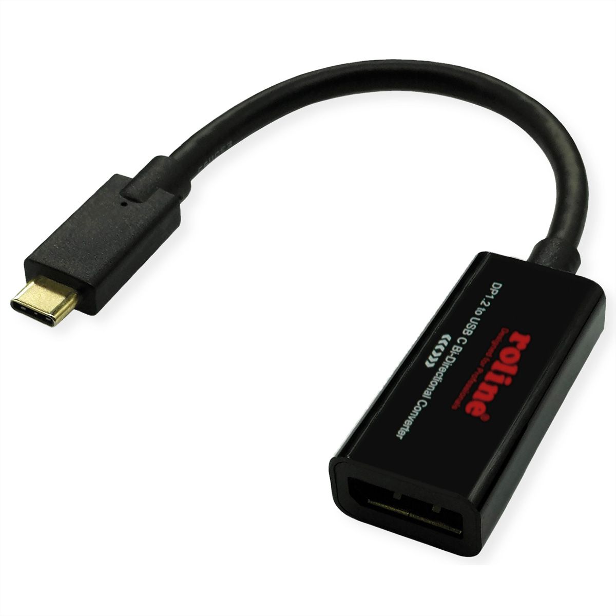 ROLINE Kabeladapter USB-C - DisplayPort, v1.2, bidirectionel, M/F, 0,2 m