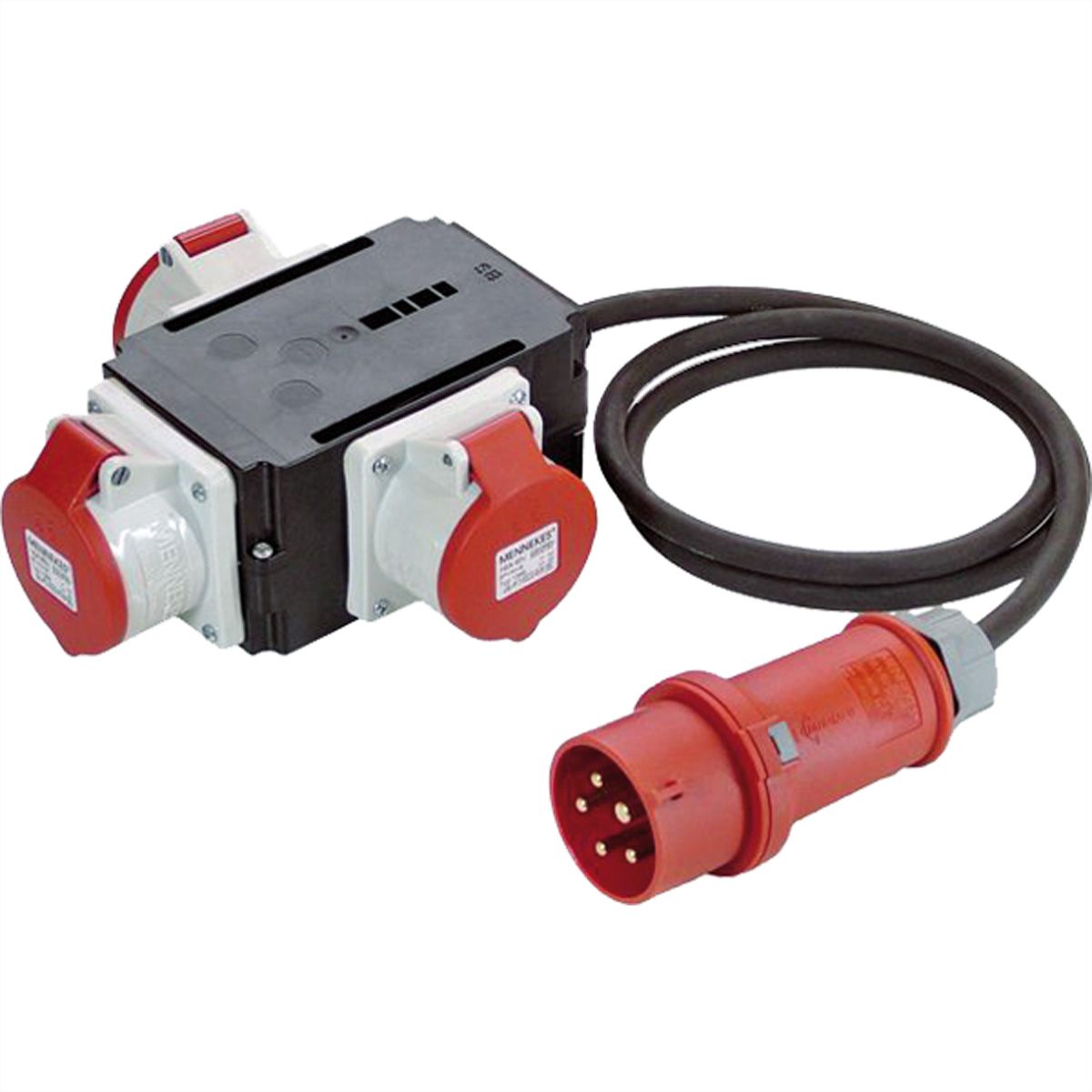 BACHMANN CEE adapter CEE 400 V/16 A, 3x 16A 5p400V IP44 1.5m