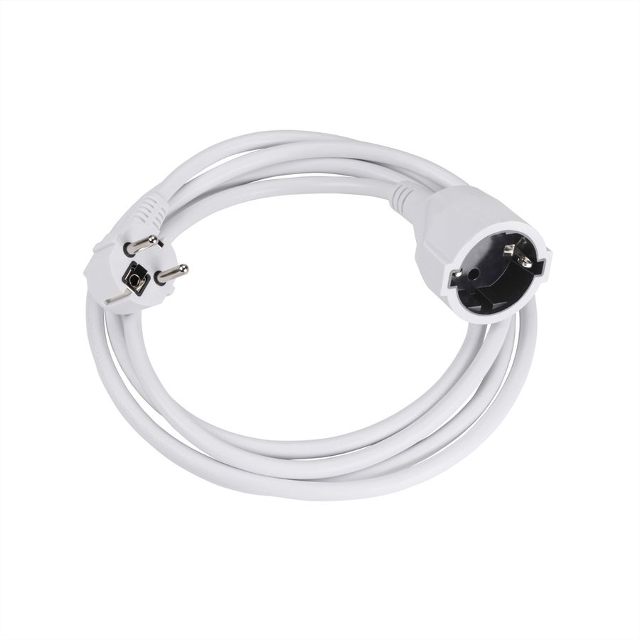 BACHMANN Extension cable, Earthing contact 230V 4m white
