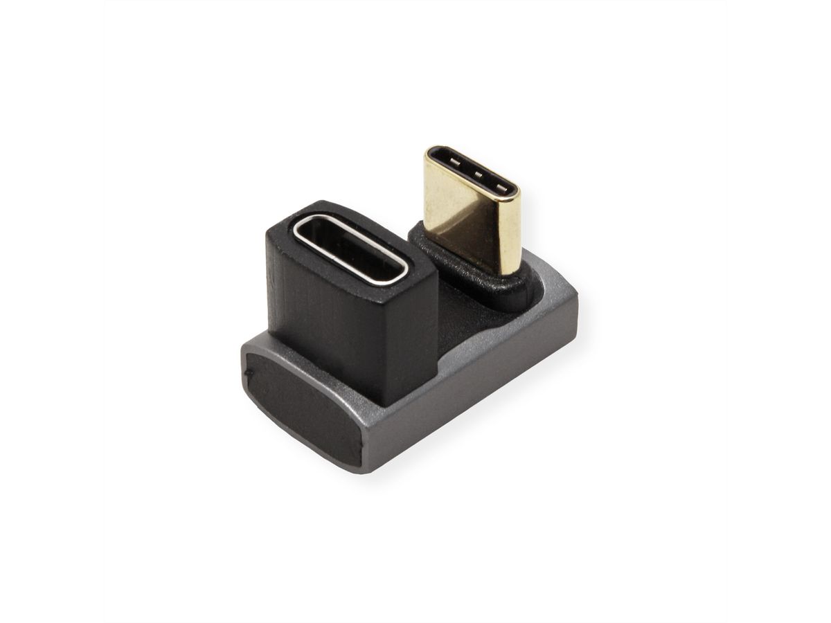 ROLINE Adapter, USB4 Gen 3x2, Aluminum, 360°, Type C, M/F, silver