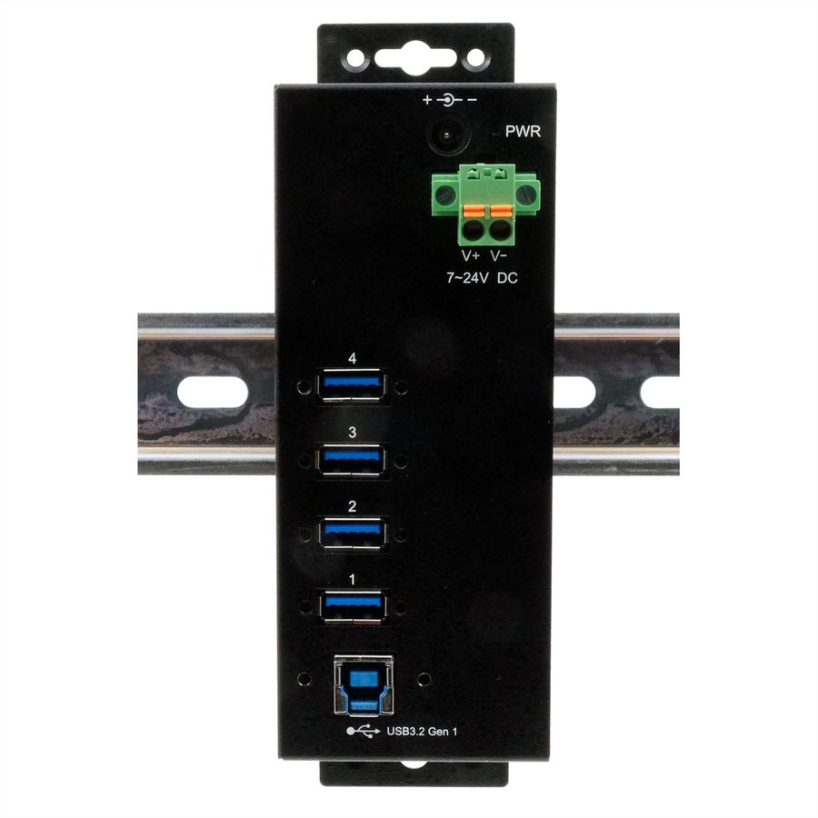 EXSYS EX-1186HMVS-2 4 Port USB 3.2 Gen 1 HUB mit 15KV ESD Überspannungs-Schutz
