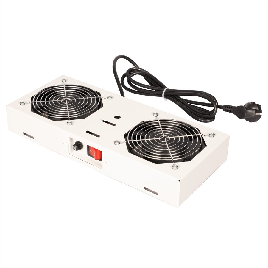 ROLINE ventilatorunit met 2 ventilatoren , voor 19 inch wandbehuizing grijs