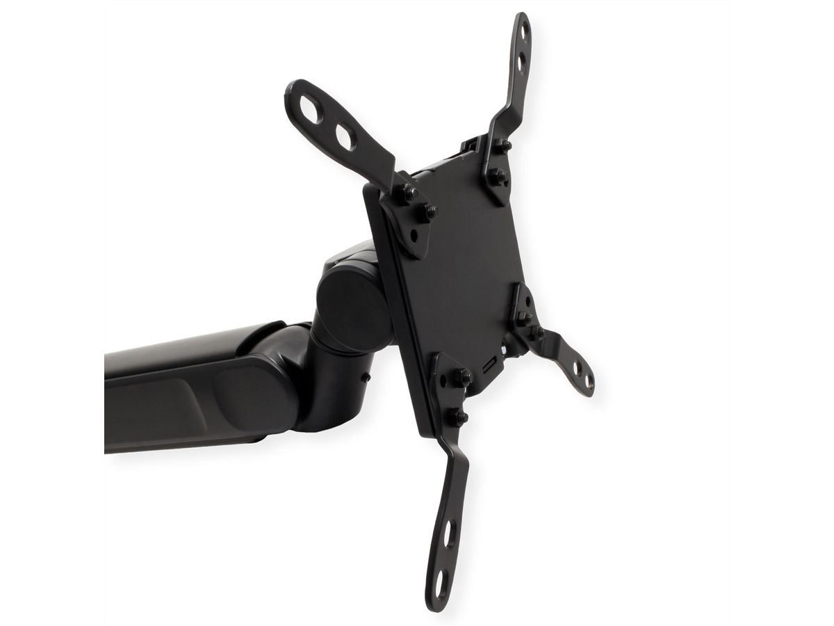 ROLINE LCD-arm voor zware belasting, draagstang, 4 scharnieren, tafelmontage, tot 22/27 kg, zwart