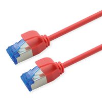ROLINE S/FTP Patch Cord Cat.6A / Class EA, LSOH, Slim, PoE, red, 1.5 m