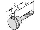 SCHROFF Kraagschroef, kartelkop kort, M2,5 x 12,3 mm, messing vernikkeld, 100 stuks