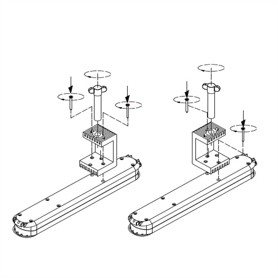 BACHMANN screw mount, Screw mount for SMART Line white