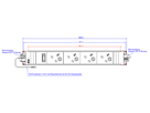 BACHMANN STEP BASE 4xUK 45° 1xswitch GST18 incl. earthing