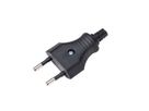 BACHMANN Euro flat plug 2.5A/250VAC, Mounting, black