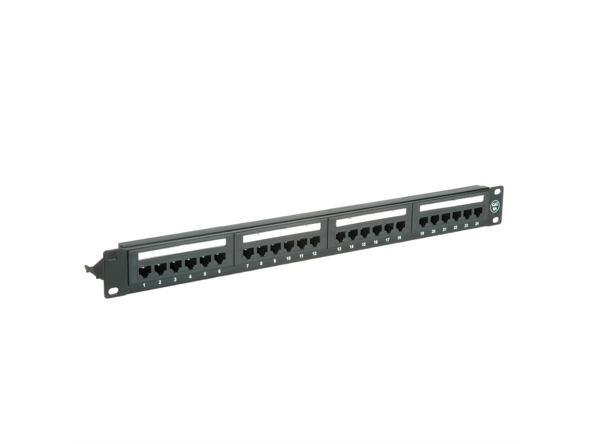 VALUE Cat.6a 19" Patchpanel, 24 Ports, UTP, zwart