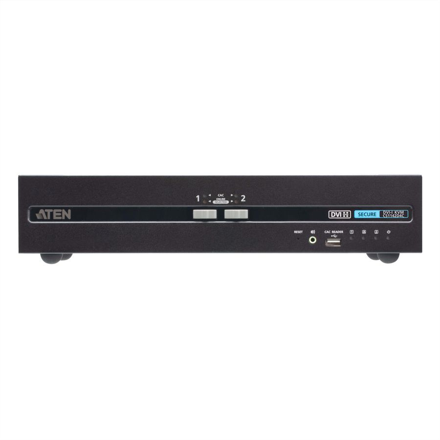 ATEN CS1142D4C 2-Poorts USB 4K DVI Secure KVM met Card Reader