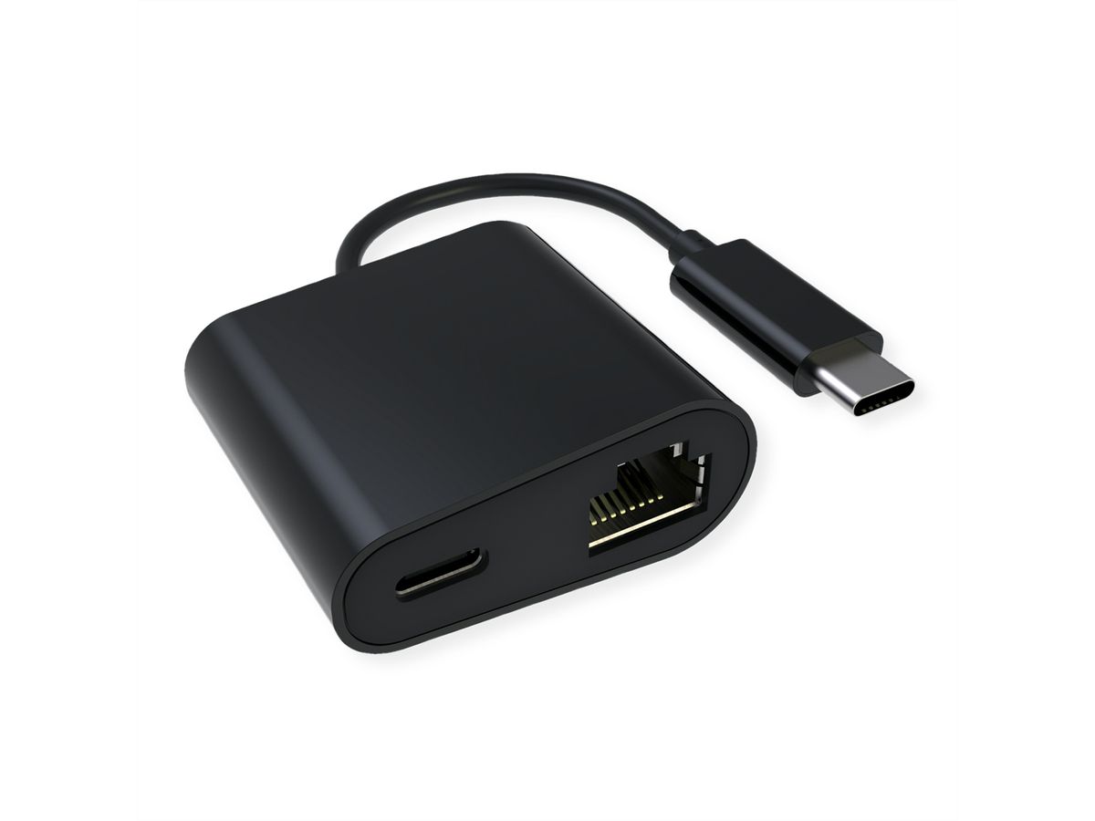 VALUE USB 3.2 Gen 2 Type C naar Gigabit Ethernet-converter + 1x PD-poort