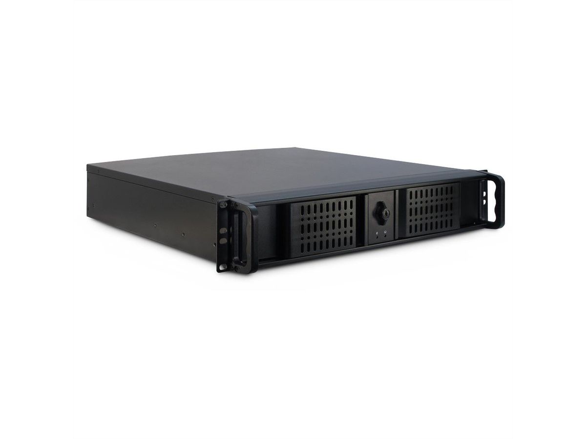 VALUE 19" Industrial Rack-Mount Server Chassis, 2UH, short, black