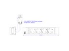 BACHMANN POWER FRAME 4xCEE7/3 ALU 0.20m 3G1.5mm² sw GST18