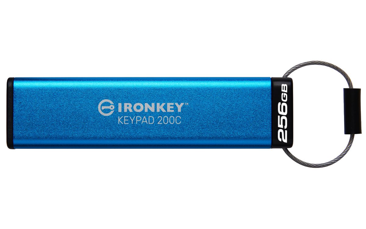 Kingston Technology IronKey 256GB USB-C Keypad 200C, FIPS 140-3 Lvl 3 (aangevraagd) AES-256