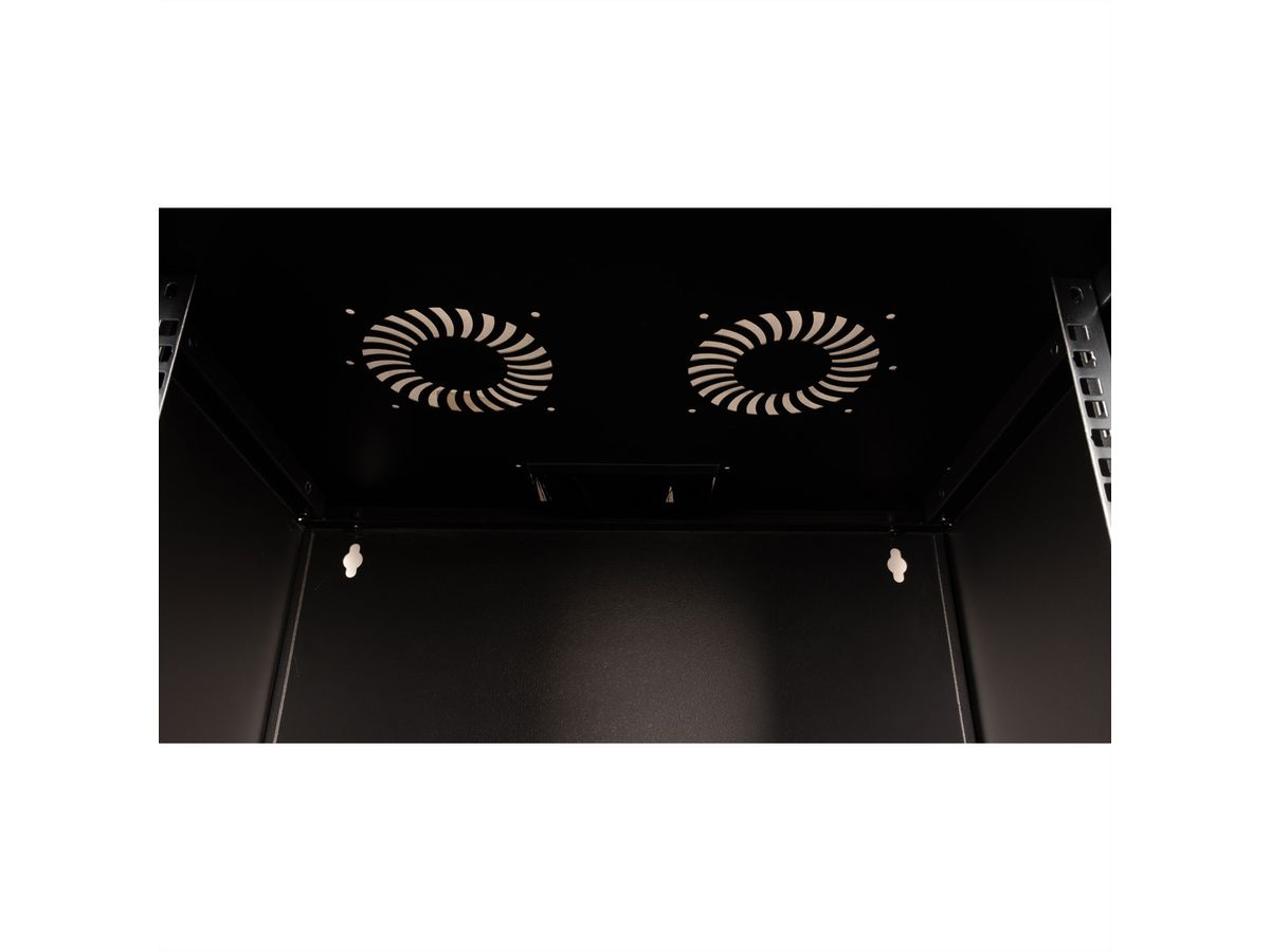 ROLINE 19-inch wall-mounted housing Basic 9 U, 540x400 BxT kit black