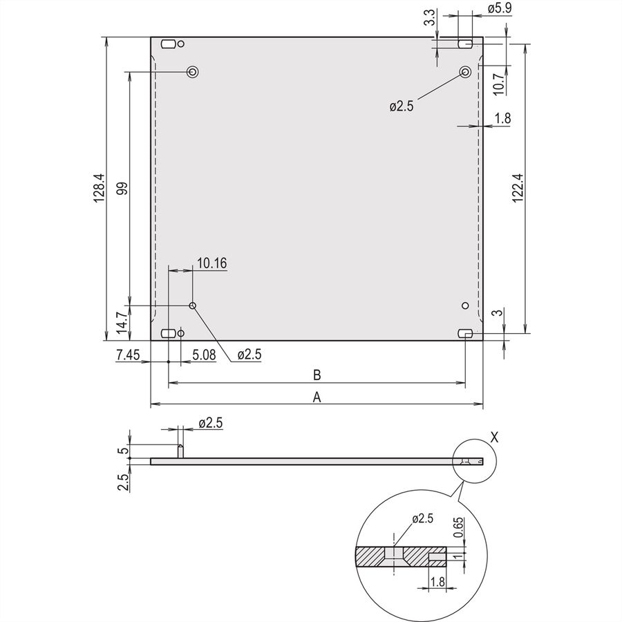 SCHROFF HF Frame Type Plug-In Unit Front Panel, Refrofit Shielding With Steel Gasket, 3 U, 10 HP