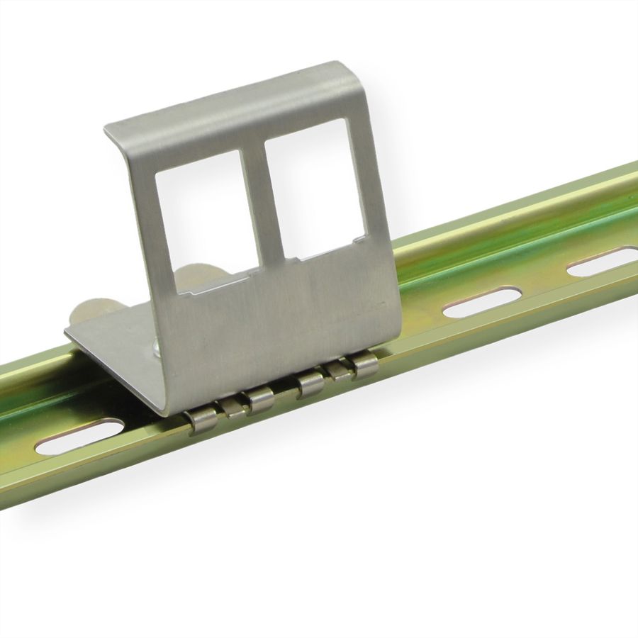 VALUE - DIN-rail adapter leeg, voor 2 keystones