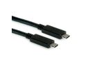ROLINE USB 3.2 Gen 2 kabel, met PD (Power Delivery) 20V5A, Emark, C-C, M/M, zwart, 1 m