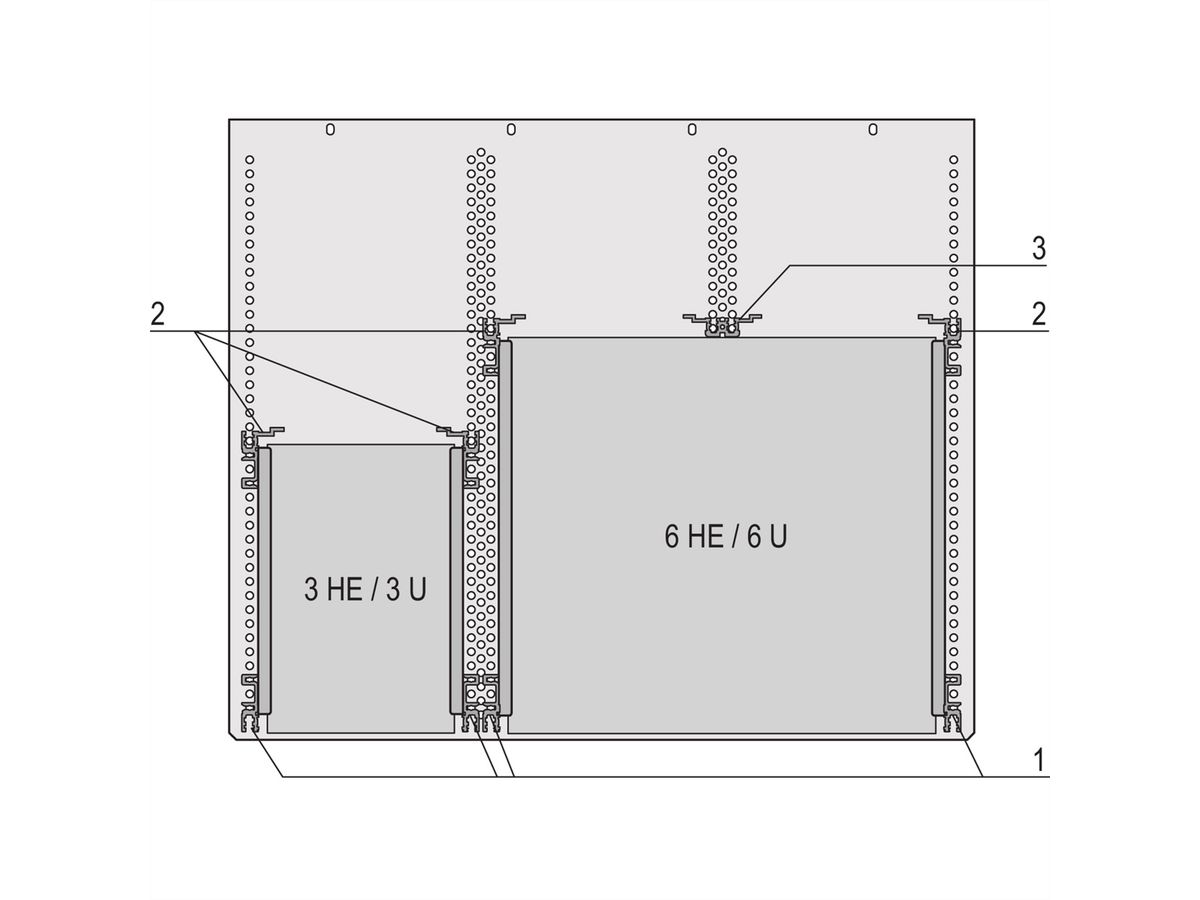 SCHROFF MultipacPRO, Euroboard Mounting Kit for EN 60603 Connector, 1 U