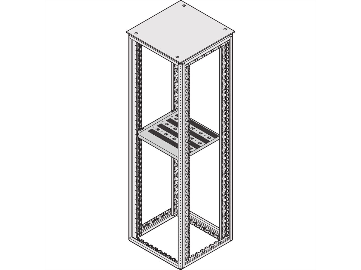 SCHROFF VARISTAR 19"-Legplank, max. 75kg met 600mm diepte