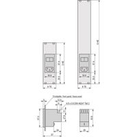 SCHROFF Front Panel with AC Input Module, 6 U, 8 HP, 2.5 mm, Al, Anodized, Untreated Edges