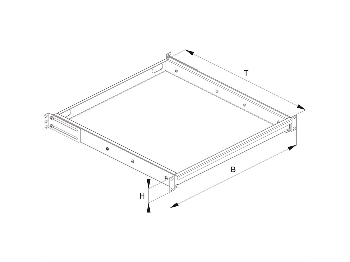 CONTEG 19"-Toetsenbord houder, zonder toetsenbord